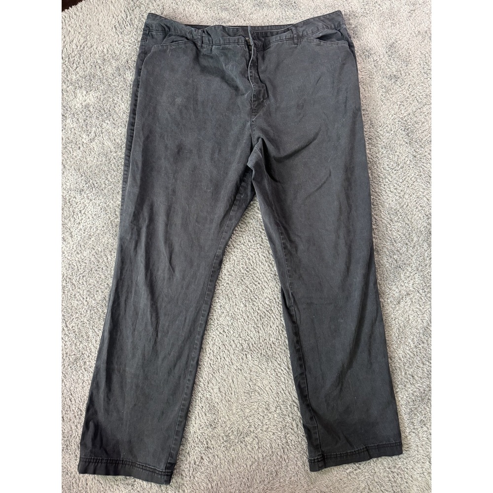 Magellan Outdoors Womens Straight Leg Pants 20 Black Cotton Blend Utility